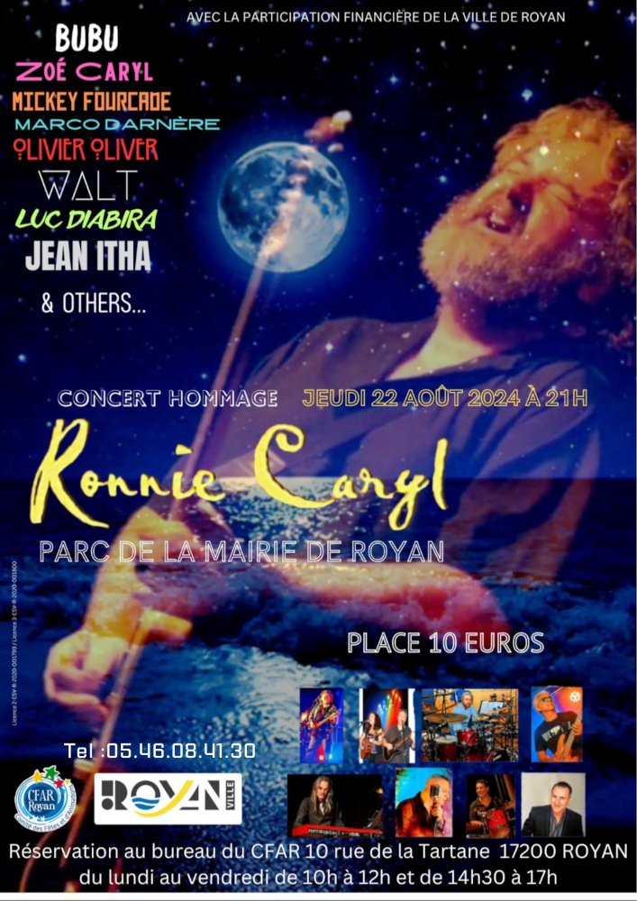 affiche concert hommage ronnie caryl